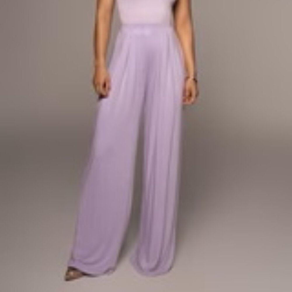 ORIGINALLY $73 JLUXLABEL JLUXBASIX LILAC ORANGE DEVYN WIDE LEG PANTS SOLD OUT, S